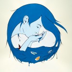 Drink, mixed media on paper, 30 x 22" 2011
