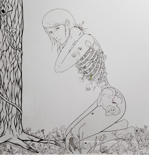 detail of 'Flesh & Bone' at Artist Image Resource, 2019